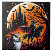 Carreau Une balade mystique avec un cheval d'Halloween la  (Devant)