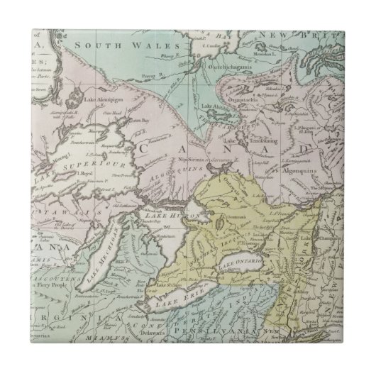 Carreau Une carte précise du Canada, 1761 (Devant)