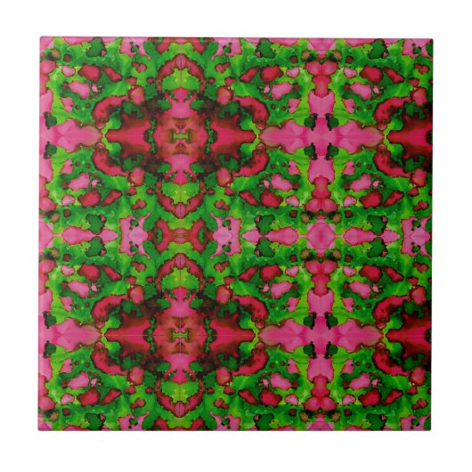 Carreau Une étude en rose et vert (Devant)