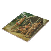 Carreau Une famille de Carib de l'Îles-Sous-le-Vent en (Côté)