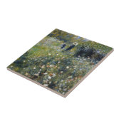 Carreau Une femme avec un parasol dans un jardin par Augus (Côté)