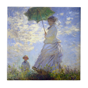 Carreau Une femme avec un parasol par Claude Monet