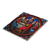 Carreau Une image en verre souillé du dernier dîner (Côté)