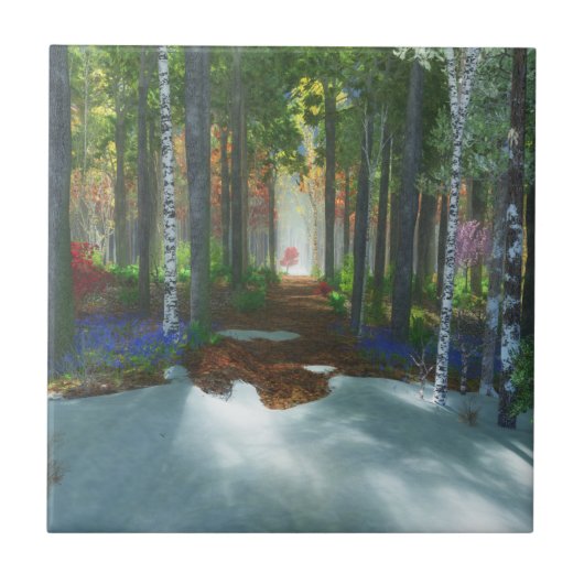 Carreau Une longue journée de marche Carrelage décoratif / (Devant)