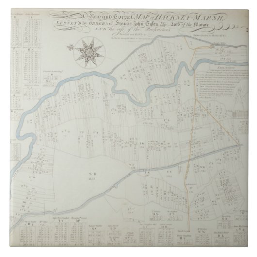 Carreau Une nouvelle et correcte carte du marais de (Devant)