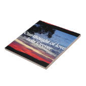 Carreau Une pensée d'amour Citations du coucher de soleil  (Côté)