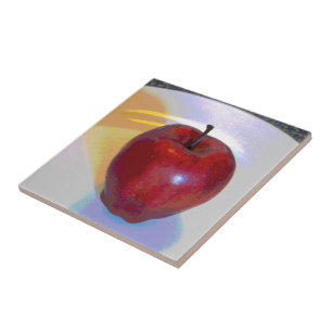 Carreau Une pomme rouge brillante