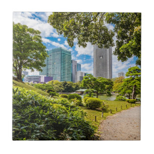 Carreau Une promenade à travers les jardins de Hama Rikyu,
