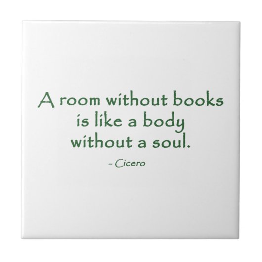 Carreau Une salle sans livres (Cicero) (Devant)