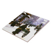 Carreau Une scène de rue en hiver, Copenhague, (Côté)