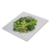 Carreau Une sélection des fruits et des légumes verts (Côté)