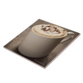 Carreau Une tasse de café de cappuccino a complété avec (Côté)