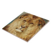 Carreau Une tête de lion (par Heywood Hardy) (Côté)