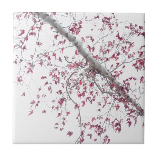 Carreau Une touche de feuille rose (Devant)