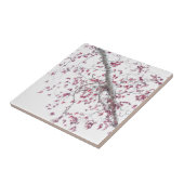 Carreau Une touche de feuille rose (Côté)