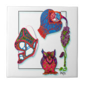 Carreau Une tuile au néon de griffonnage (Devant)