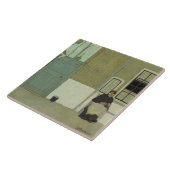 Carreau Une vieille Néerlandaise devant sa maison (Jan Man (Côté)