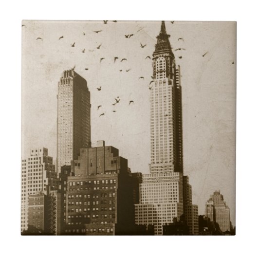 Carreau Une volée de voler d'oiseaux (Devant)