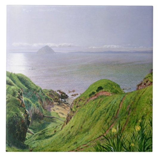 Carreau Une vue d'Ailsa Craig et l'île d'Arran, 1860 (Devant)