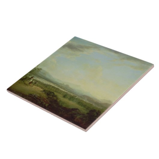 Carreau Une vue de la ville de Stirling sur le fleuve (Côté)