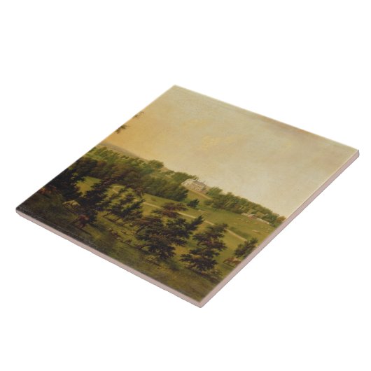 Carreau Une vue de parc de Tapeley, Instow, Devon du nord (Côté)