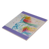 Carreau Unicorn aquarelle peinture Unicorns Whimsical (Côté)