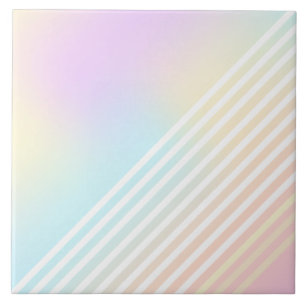 Carreau Unicorn pastel mélange blanc pastel rayures déco