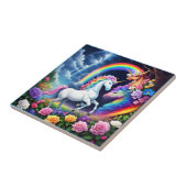 Carreau Unicorne arc-en-ciel une (Côté)