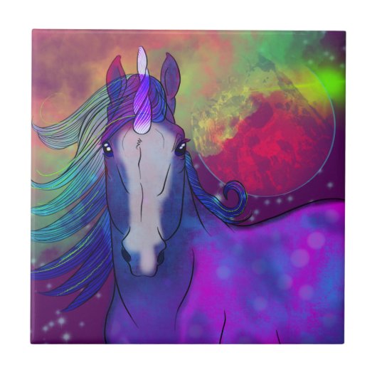 Carreau Unicorne cosmique 5 (Devant)