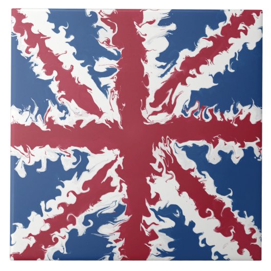 Carreau Union Jack Liquid Art (Devant)