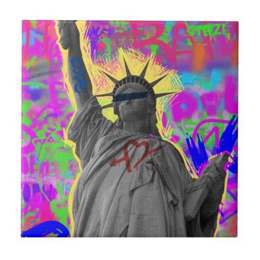 Carreau Urban Liberty Moderne Collage Artistique (Devant)