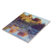 Carreau USA, Arizona, Sedona. Le reflet de la Roche de la (Côté)