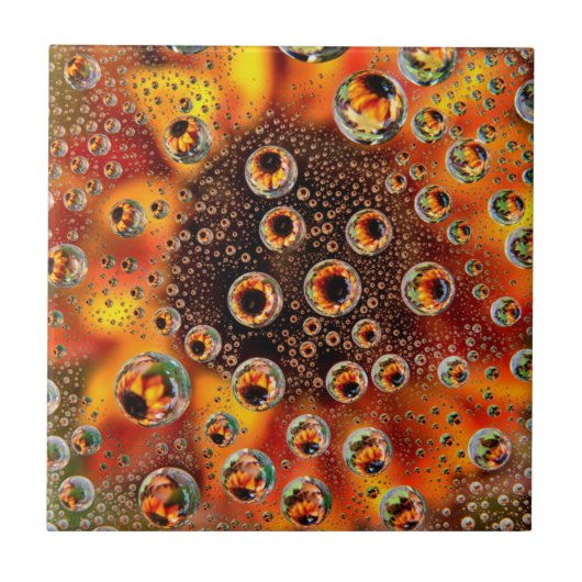 Carreau USA, Colorado, Lafayette. Bulles d'eau sur verre 1 (Devant)