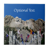 Carreau USA Patriotic Mount Rushmore Monument et drapeaux (Devant)