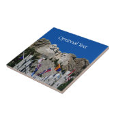 Carreau USA Patriotic Mount Rushmore Monument et drapeaux (Côté)