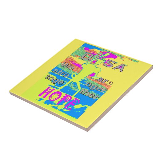 Carreau USA Unity Design : Espoir et force (Côté)