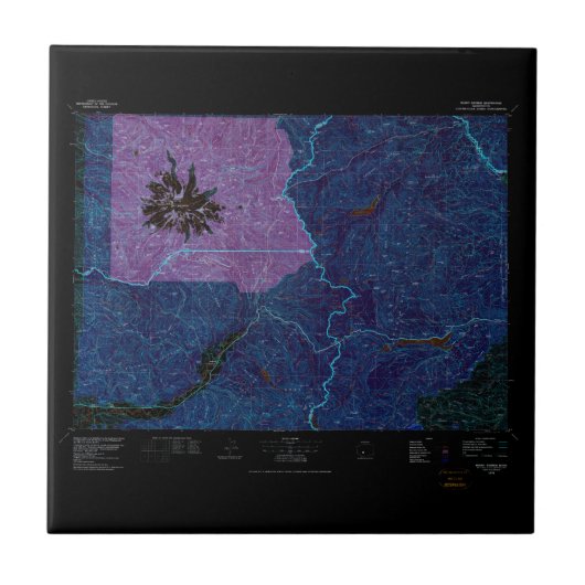 Carreau USGS Topo Map Washington State WA Mount Rainier 24 (Devant)