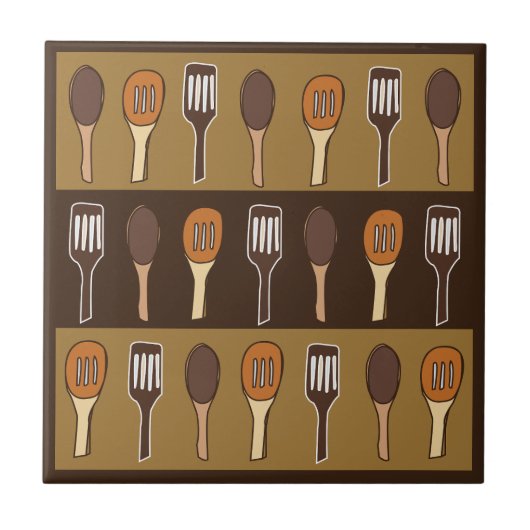 Carreau Ustensiles de Cuisine colorés Spatula (Devant)