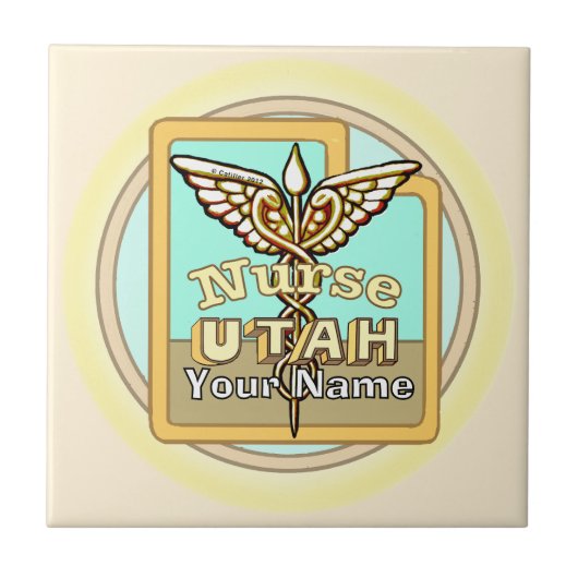 Carreau Utah Nurse Caduceus Tile (Devant)