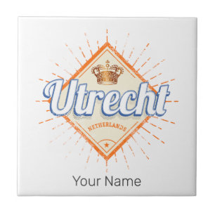 Carreau Utrecht Pays-Bas City Souvenir Vintage néerlandais