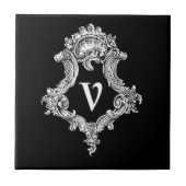 Carreau V Monogramme initial (Devant)