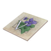 Carreau V pour l'art du monogramme floral violet (Côté)