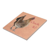 Carreau "Va-T'En !" Poulet aquarelle (Côté)