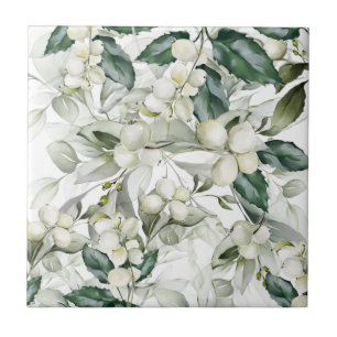 Carreau Vacances d'hiver saint branches motif vert