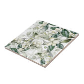 Carreau Vacances d'hiver saint branches motif vert (Côté)