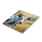 Carreau Vache blanche Colorée Collines vibrantes (Côté)