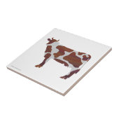 Carreau Vache Brown et blanche Silhouette (Côté)
