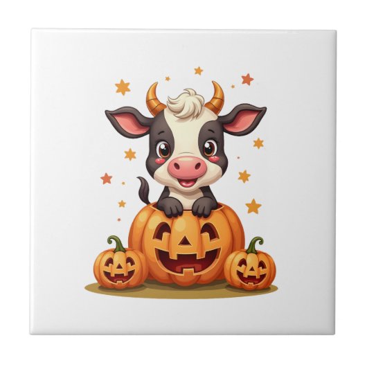 Carreau Vache du jardin de citrouilles (Devant)