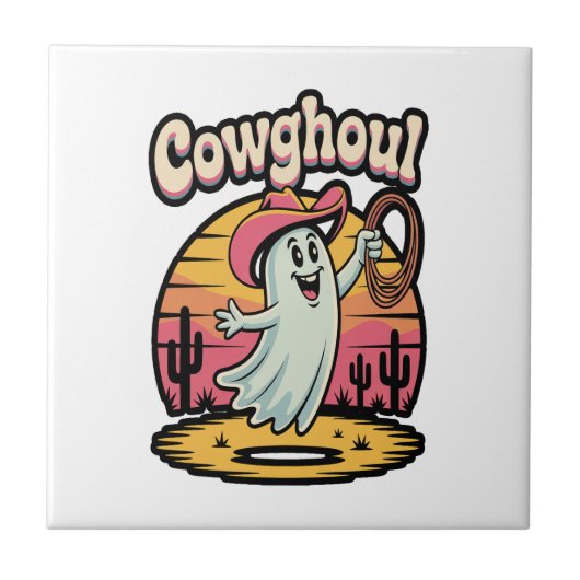 Carreau Vache goule Halloween effrayant (Devant)