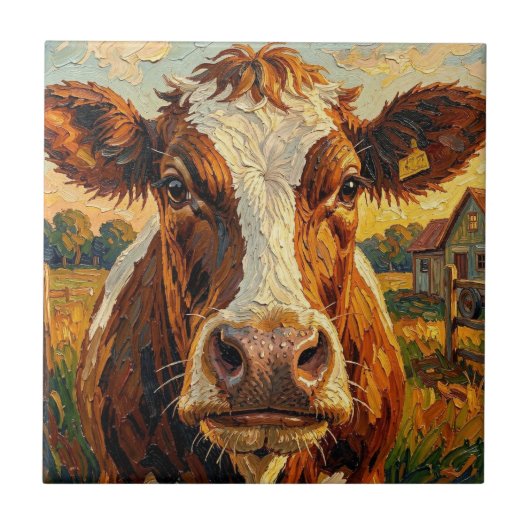 Carreau Vache Impasto Mignonne à la Ferme (Devant)